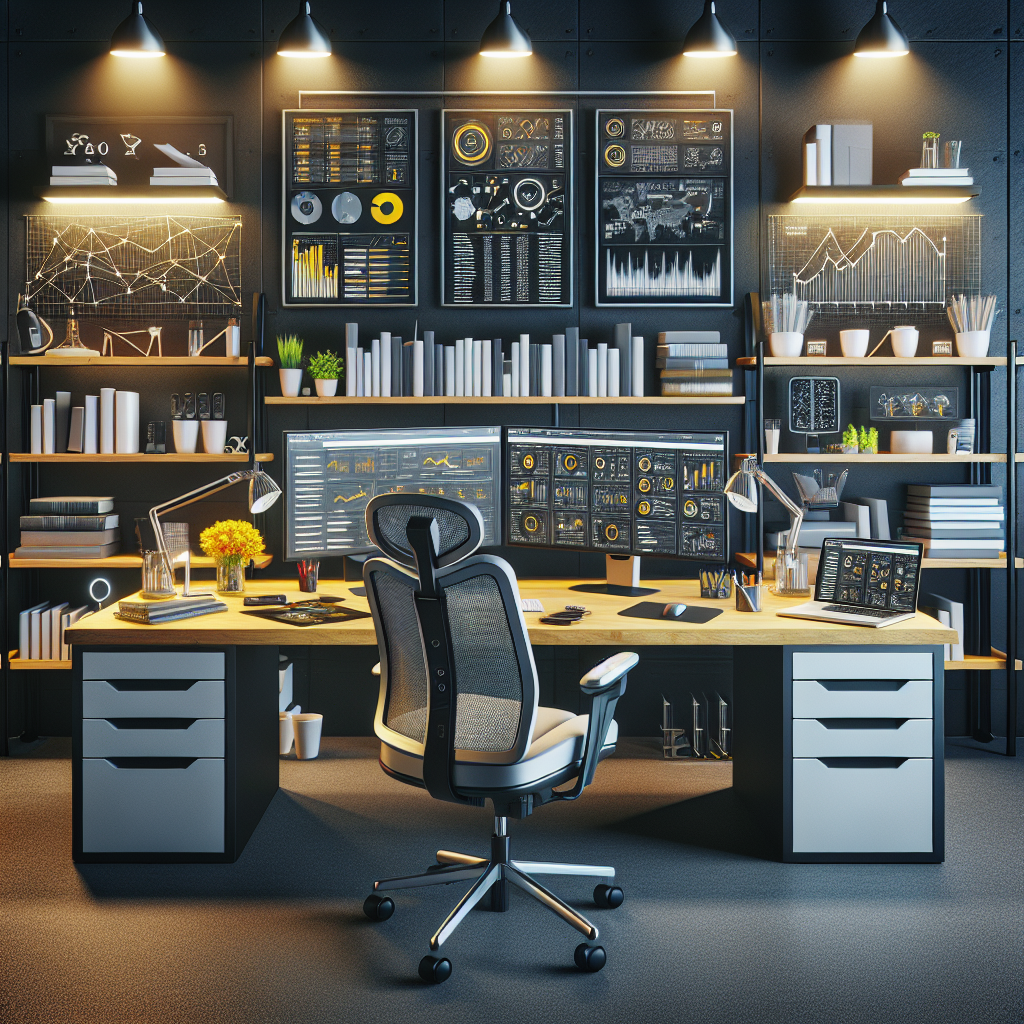 Professional internet marketing SEO setup with modern equipment